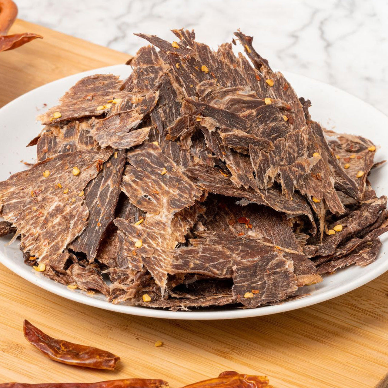 100% All Beef Jerky with Organic Sonoran Chiltepin (1 Kilo. approx. 35 oz)